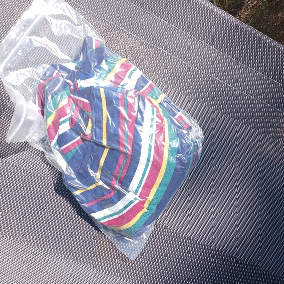 Wrangler Women's Jumpsuit Wide Leg Multicolor Spaghetti Strap w pockets Sz Large - Picture 7 of 9